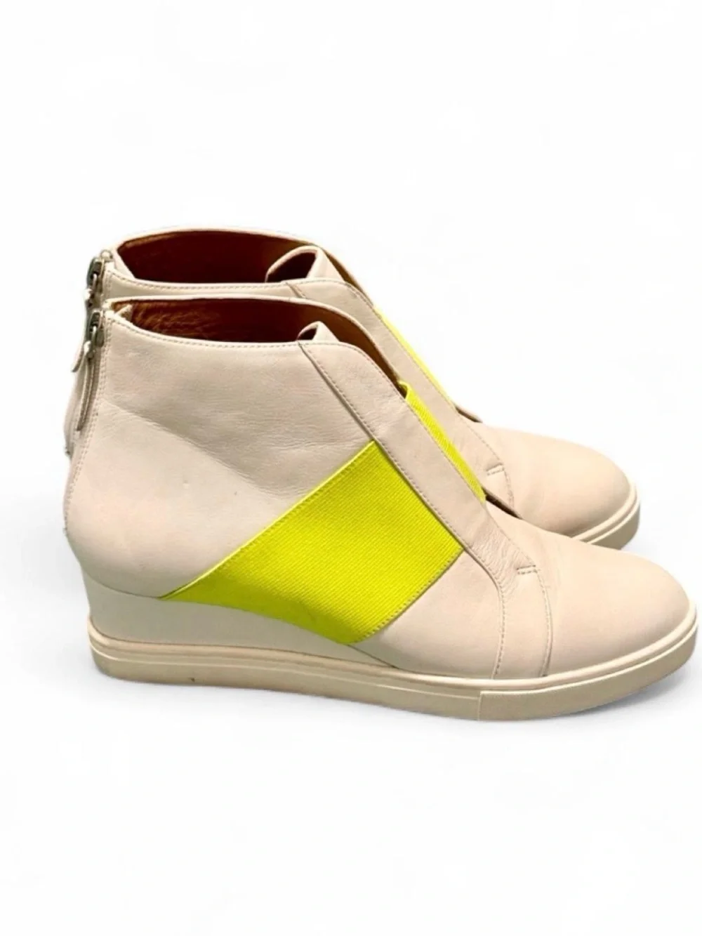$220 - Lina Paolo Hidden Wedge High-Top Sneakers – Women’s Size 7M